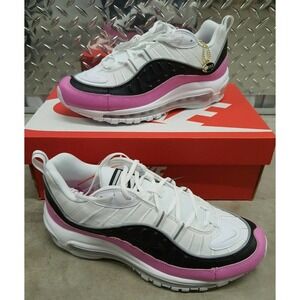 Nike Air Max 98 SE Sneakers Womens Size 7 CHINA ROSE PINK WHITE Black AT6640-100